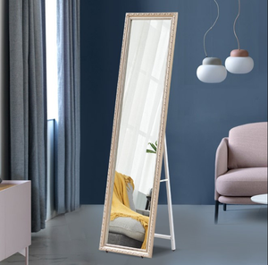 Espejo de pie de cuerpo entero con marco rosa brillante <span class=keywords><strong>para</strong></span> dormitorio de <span class=keywords><strong>niñas</strong></span>, vestidor, tocador, decoración del hogar, venta al por mayor - Product Image 4