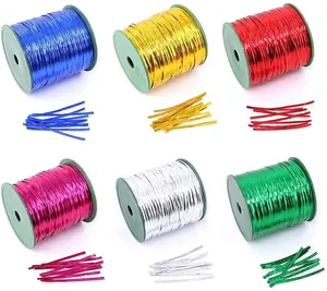 Oke 500Yards Metallic Twist Ties Voor Brood Snoep Tas Partijen Decoratieve Banden