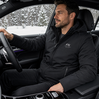 Veste d'hiver imperméable coupe-vent rembourrée épaisse réversible à capuche pour homme, fermeture éclair longue, tissu polyester/coton, extérieur en nylon