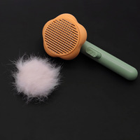 Brosse démêlante Sunflower pour animaux de compagnie avec bouton autonettoyant pour chats et chiens (anti-chute et démêlante)