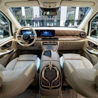 Kit intérieur de luxe pour yacht en bois Mercedes Vito V-Class W447, tableau de bord à double écran, sièges VIP, table, toit étoilé, OEM d'usine