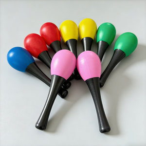 Lot de fouets à œufs en plastique rouge avec poignée pour instruments de <span class=keywords><strong>percussion</strong></span> et festivals de musique - Product Image 4
