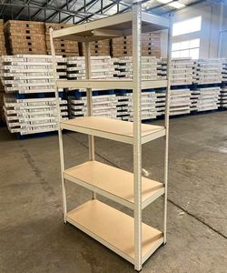 מדף אחסון מתכת מגולוון נגד חלודה, 5 קומות, ללא ברגים, מתכוונן, קל משקל, לשימוש ביתי או במוסך - Product Image 5