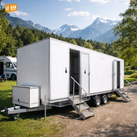 Toilettes mobiles de luxe sur roues, remorque WC portable, toilettes de camping-car, siège de toilette extérieur, salle de bain de camping, douche WC
