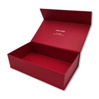Boîtes en carton rigide magnétiques personnalisées noires avec logo, emballage cadeau magnétique rigide recyclé pour vêtements, éponge, pelliculage brillant