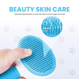Round Head Slicker Comb for Cats and Dogs Gentle Grooming <b>Brush</b> for Removing Loose Fur Mats Dander and Improving <b>Pet</b> Coat Health - Product Image 4