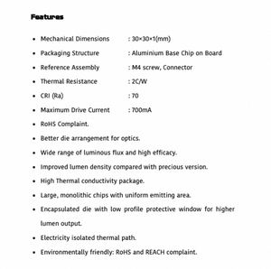 Luminaire architectural LED série COB standard FL27COB3030 blanc doux 70 CRI pour les bâtiments résidentiels et commerciaux modernes - Product Image 4