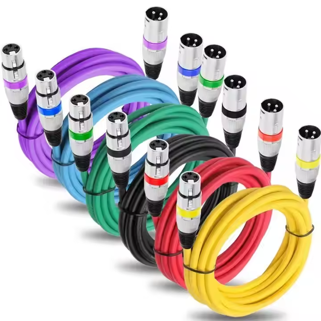Customized High Quality XLR Cable for Audio Mixer and Microphone Professional Use Male-Female 3-Pin Connector