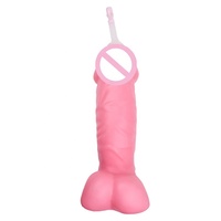PRECIO DE FÁBRICA Creatividad Personalizada Sexy Tapa de Botella de Agua de Silicona Plástica de Grado Alimenticio con Forma de Pene Grande de 1000ml para Adultos