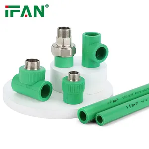 Phụ kiện đường ống nước PPR bền màu xanh lá cây 1/2 ''-2'' IFAN nhà máy PPR phụ kiện đường ống