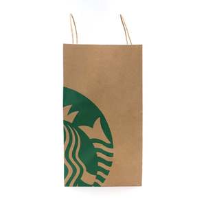 Sac en papier kraft avec poignée en corde, personnalisé avec un logo imprimé, pour la livraison de café et les plats à emporter - Product Image 5