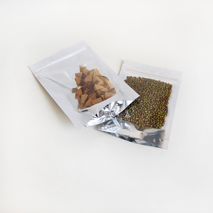 10x15cm Factory Price clear Front Glossy Silver <strong>Small</strong> Resealable <strong>Zip</strong> Lock Stand up Food Packaging Pouches <strong>Bags</strong> - Product Image 4