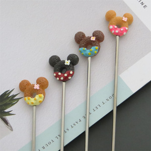 Donut Cocktail Stirrers Reusable Stainless Steel Metal Mixing <strong>Stick</strong> Tea Coffee Wine <strong>Milk</strong> Cartoon Long Handle <strong>Stick</strong> - Product Image 4