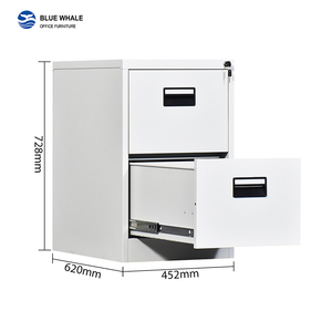 Archivadores de Acero de Alta Durabilidad, Archivador Lateral Metálico con 2 Cajones para Oficina - Product Image 2