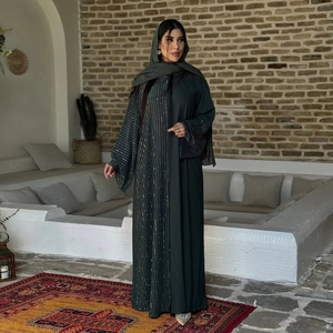 <span class=keywords><strong>Cardigan</strong></span> Solto Feminino Muçulmano do Oriente Médio Nuosha OEM, Blusa Oculta Abaya CE para Uso Diário - Product Image 1