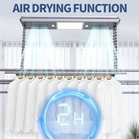 Séchoir à linge électrique intelligent automatique à montage au plafond, télécommande, système de séchage de vêtements en aluminium pour intérieur