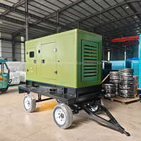 Générateur diesel mobile sur remorque 120 kW 150 kVA 380 V triphasé 60 Hz silencieux avec ATS