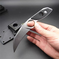 Couteau tactique EDC à lame fixe Wharncliffe Drop Point, acier inoxydable 8CR13MOV, manche G10 avec anneau de maintien, 18 cm