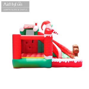 Casa Inflable Navideña AirMyFun con Tobogán, Casa de Nieve Inflable de Santa <span class=keywords><strong>Claus</strong></span>, Casa de Brinco para Niños, Fiesta al Aire Libre - Product Image 6