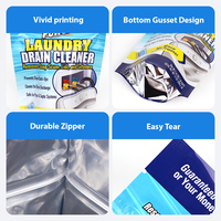 Sachet Doypack Personnalisé en Plastique Stratifié pour Lessive, avec Fermeture Zip, Aseptique, Anti-Humidité, Anti-Oxygène et Anti-Lumière, Sécurité Enfant, Vente en Gros