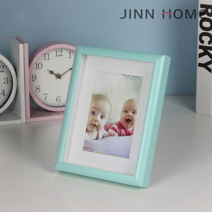 Cadre photo en bois Jinn Home, <span class=keywords><strong>taille</strong></span> <span class=keywords><strong>6</strong></span>*8 <span class=keywords><strong>pouces</strong></span>, couleur bleu et rose, pour cadeau de souvenir de bébé - Product Image 2