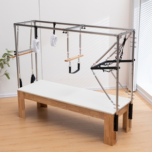 Máquina Reformer Clásica Multifuncional para Rehabilitación, Mesa <span class=keywords><strong>de</strong></span> Trapecio y <span class=keywords><strong>Cama</strong></span> Oscilante con Sistema <span class=keywords><strong>de</strong></span> Torre Robusto para Uso Terapéutico - Product Image 3