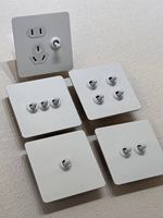 Interrupteur mural à bascule double pôle 86 250V 1/2/3/4 GANG 10A, design fin, cadre en acier inoxydable, blanc, prise de charge USB Type-C