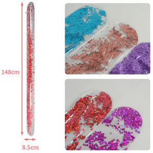 <span class=keywords><strong>Bouée</strong></span> longue de tube de cylindre d'air flottant <span class=keywords><strong>gonflable</strong></span> transparent avec des paillettes pour adultes ou enfants - Product Image 3