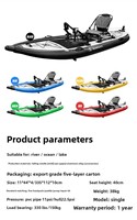Planche à pagaie gonflable SUP pour la pêche avec pompe à air, 3+ chambres à air, technologie Drop Stitch, bateau de pêche à pédales en alliage d'aluminium