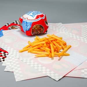 Papier alimentaire résistant à la graisse, doublures de barquettes imperméables, papier de cuisson pour pique-nique, cuisine domestique, cuisson de hamburgers - Product Image 1