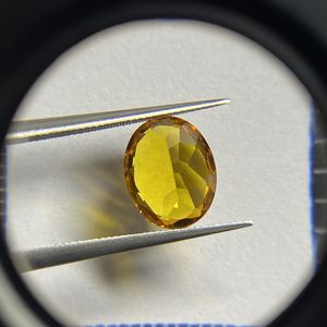 HQ GEMS 5A calidad 21 # amarillo dorado corte ovalado corindón piedra preciosa corindón sintético zafiro - Product Image 5