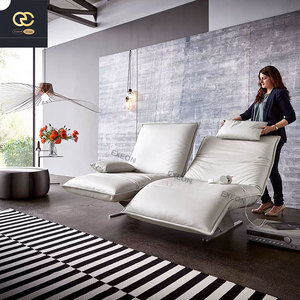 Nuevo Diseño de <span class=keywords><strong>Silla</strong></span> Italiana para la Villa - Muebles de Cuero en <span class=keywords><strong>Gris</strong></span> - <span class=keywords><strong>Silla</strong></span> <span class=keywords><strong>Reclinable</strong></span> Creativa, Todo en Uno y Lujosa - Product Image 6