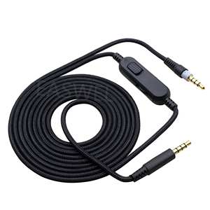 Black Audio Cable 3.5mm Aux Volume Control Inline Mute for <strong>HyperX</strong> <strong>Cloud</strong> <strong>Alpha</strong> - Product Image 3