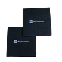 Serviettes en papier Airlaid noires avec logo imprimé en couleur métallique, serviettes de cocktail 25*25cm 20*20cm