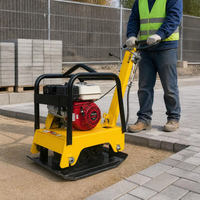 Compacteur de terre vibrant à moteur Honda 5-6,5 CV, garantie 1 an, haute efficacité, compacteur à plaque réversible à essence