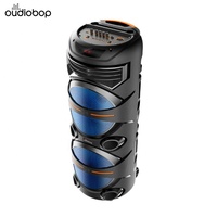 Système de sonorisation karaoké avec caisson de basses de 12 pouces, haut-parleur sans fil LED, microphone, double lecteur de carte, 2400 mAh