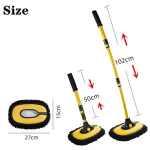 Vehicle Long handle retractable cleaning brush Mop Car Cleaning Kit Scrubber Car Cleaner Wash Brush Mop with Handle