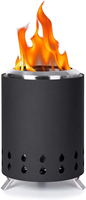 Poêle à bois d'extérieur sans fumée en acier inoxydable avec pieds, four de gazéification portable pour le camping et les feux de camp