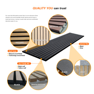 Kasaro akupanel gỗ sồi trắng trong nhà hấp thụ âm thanh bằng chứng 3D gỗ đá đen tấm Tường gỗ tấm âm thanh - Product Image 3