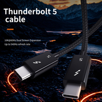 0.5M 1M 2M PD 240W Thunder-bolt 5 kabel 120Gbps sinkronisasi Data pengisian daya Cepat 16K 60Hz USB5 Tipe C kabel untuk MacBook iPad Docking SSD