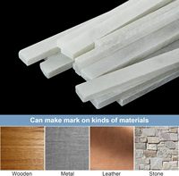 Crayon en pierre graisseuse blanc plat pour soudeurs, outils et marqueurs textiles avec marquages amovibles sur acier et fonte