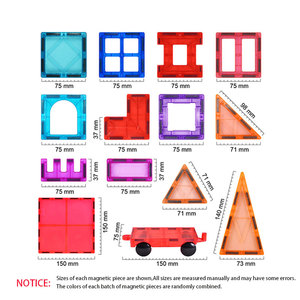 Services d'emballage et de logistique personnalisés, ensemble de blocs magnétiques colorés pour la construction, pour l'éducation précoce et l'intelligence - Product Image 4