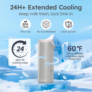 Botella de Almacenamiento de Leche Materna de Acero Inoxidable con Aislamiento Térmico de 36H 0C, Taza Enfriadora Portátil para el Cuidado del Bebé y la Madre, Recién Nacidos - Product Image 4