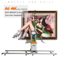 16 ㎡ Impresora de Pared 3D 5D Automática UV Vertical con Ruedas y Rieles, 9600DPI AI 4K, Precio por Hora