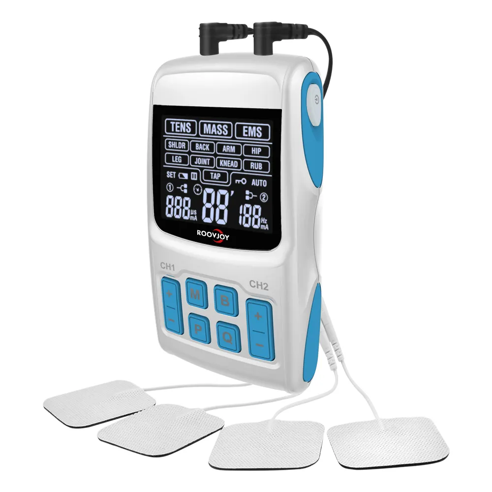 Dispositivo de Estimulação Elétrica Neuromuscular TENS (NMES) de canal duplo para uso corporal