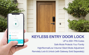 Factory Direct Sale Deadlock Front Door Tuya APP Control Fingerprint Digital Keypad Wooden Door <b>Smart</b> <b>Lock</b> - Product Image 4
