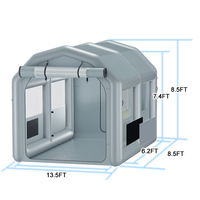 Cabine de pulvérisation gonflable de tailles personnalisées avec extraction Cabine de pulvérisation pour moto