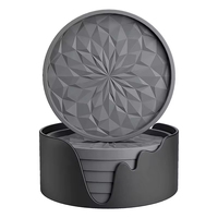 Ensemble de sous-verres en PVC personnalisés, sous-verres ronds souples pour bureau et voiture