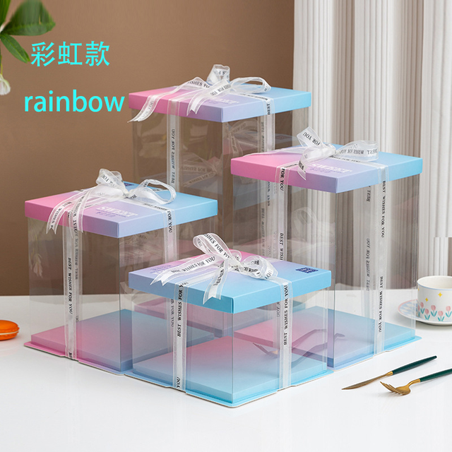 Custom Pop Marble Korean-Style Cake Boxes Custom Printed Foldable Packaging Boards with Window Eco-Friendly Desserts Paper Box
