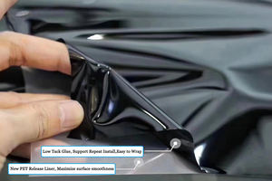 ซ่อมอย่างรวด<span class=keywords><strong>เร็ว</strong></span>ไวนิลรถสีดําเงาซับตัวเอง PET ซับห่อรถไวนิลป้องกันรอยขีดข่วน - Product Image 5